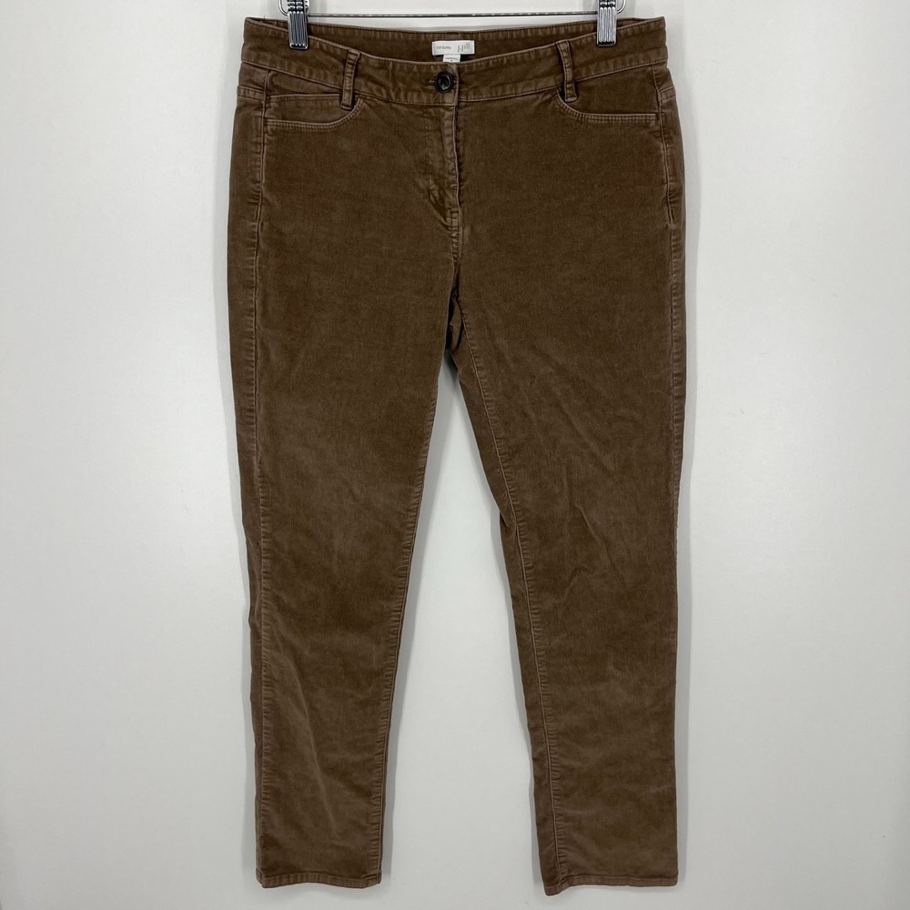 J. Jill Corduroy‎ Pants Women's Size 4 Brown Low Rise Stretch Cotton Solid